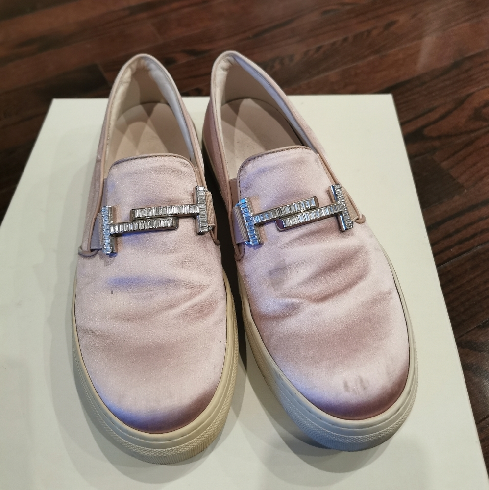 Tod's diamond Double T Pink Sneaker/loafers Almost New Size 37/US7 w box